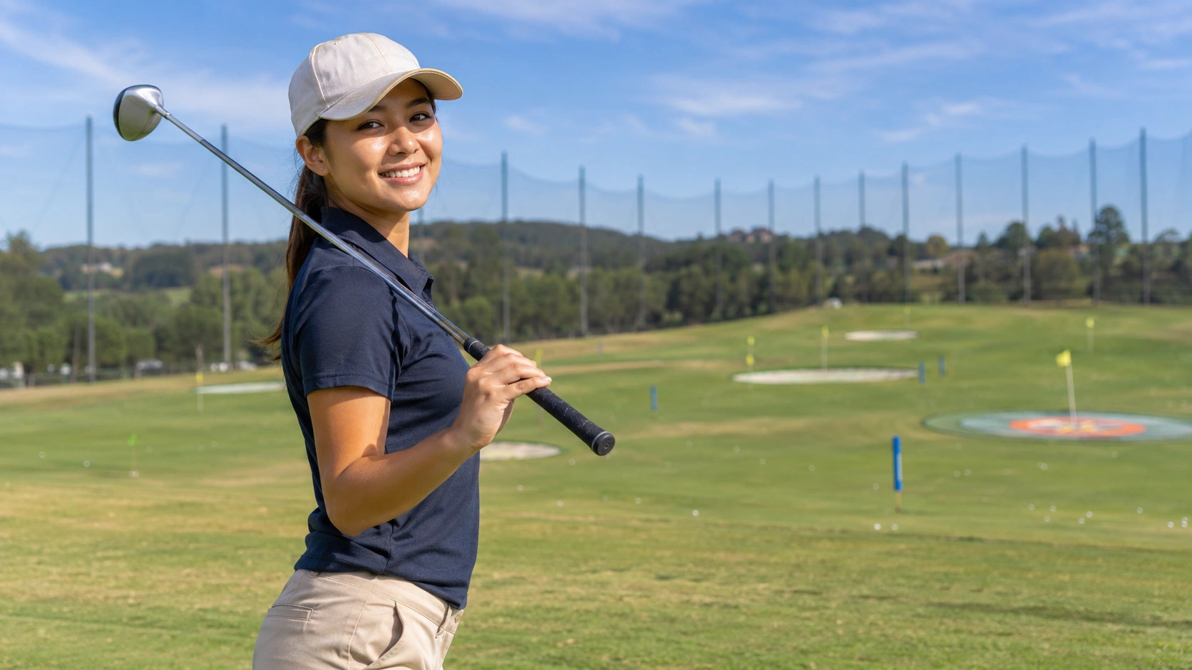 Getting started in golf - beginner golfer on the course